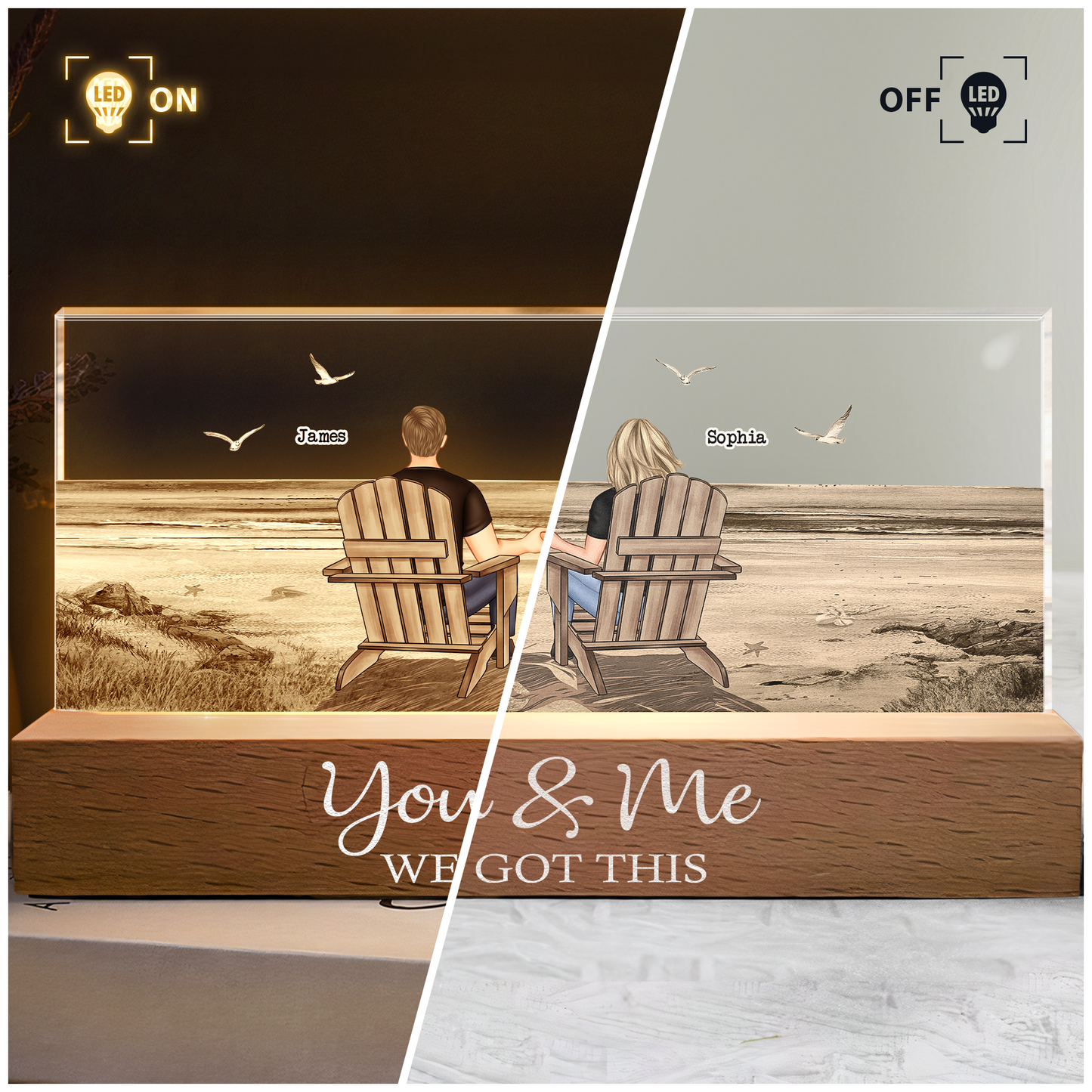 You & Me We Got This - Personalized LED Night Light