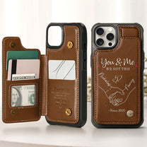 You & Me We Got This - Personalized Leather Flip Wallet Phone Case