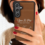 You & Me We Got This - Personalized Leather Flip Wallet Phone Case
