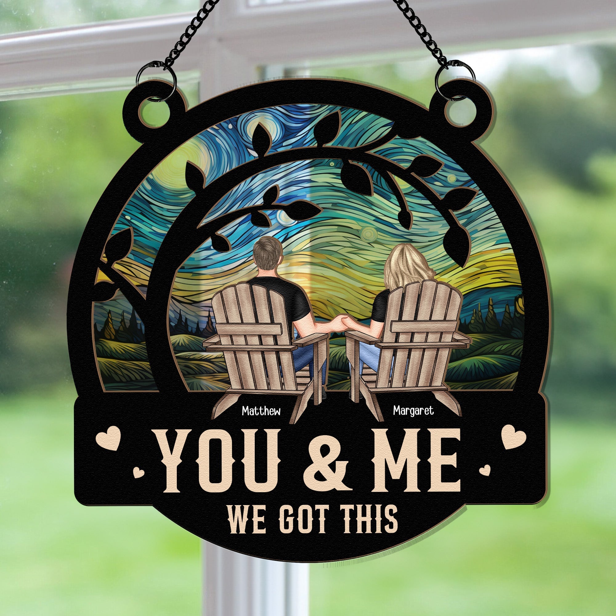 You & Me We Got This - Personalized Window Hanging Suncatcher Ornament - Anniversary Gifts