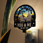 You & Me We Got This - Personalized Wood And Acrylic Night Light