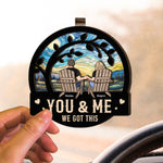 You & Me We Got This - Personalized Wooden Car Visor Clip