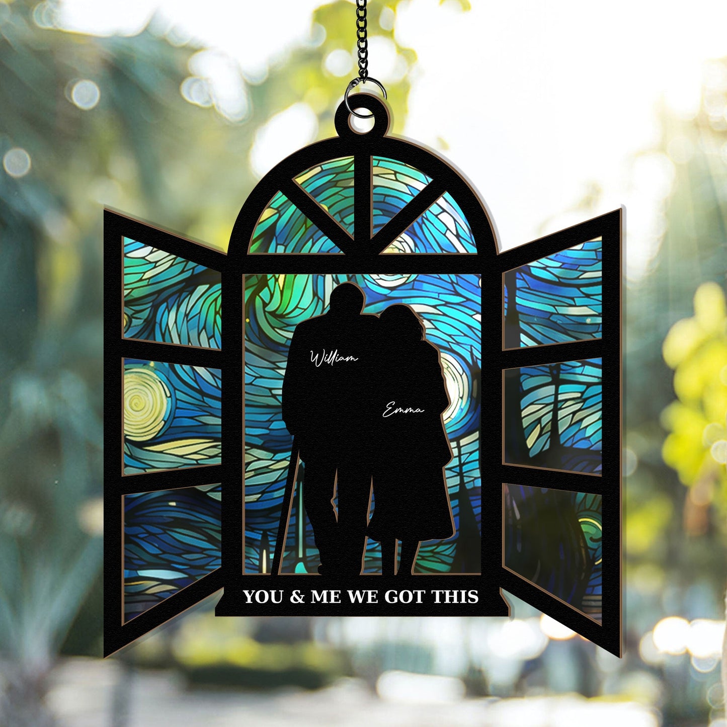 You & Me We Got This Starry Night - Personalized Window Hanging Suncatcher Ornament