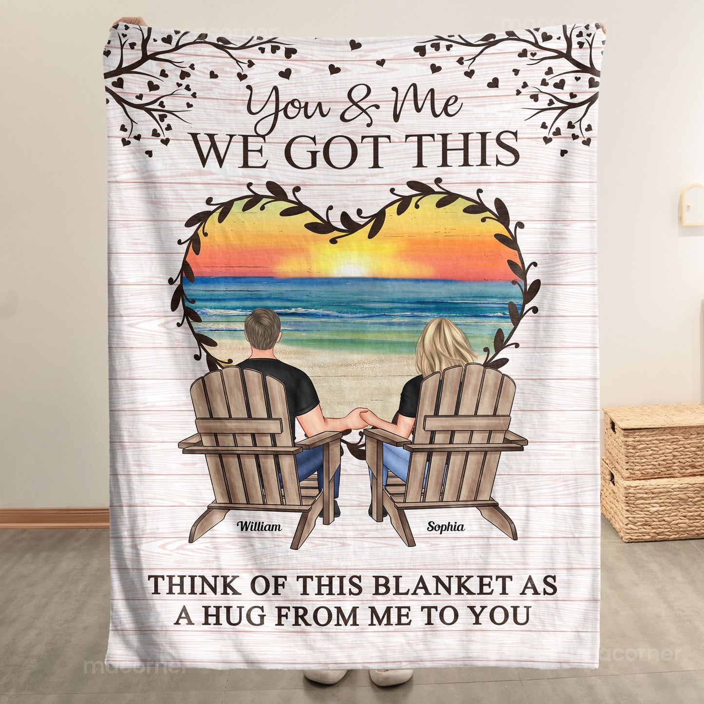 You & Me We Got This Think Of This Blanket As A Hug - Personalized Blanket