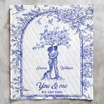 You & Me We Got This Toile De Jouy Art - Custom Quilt Set