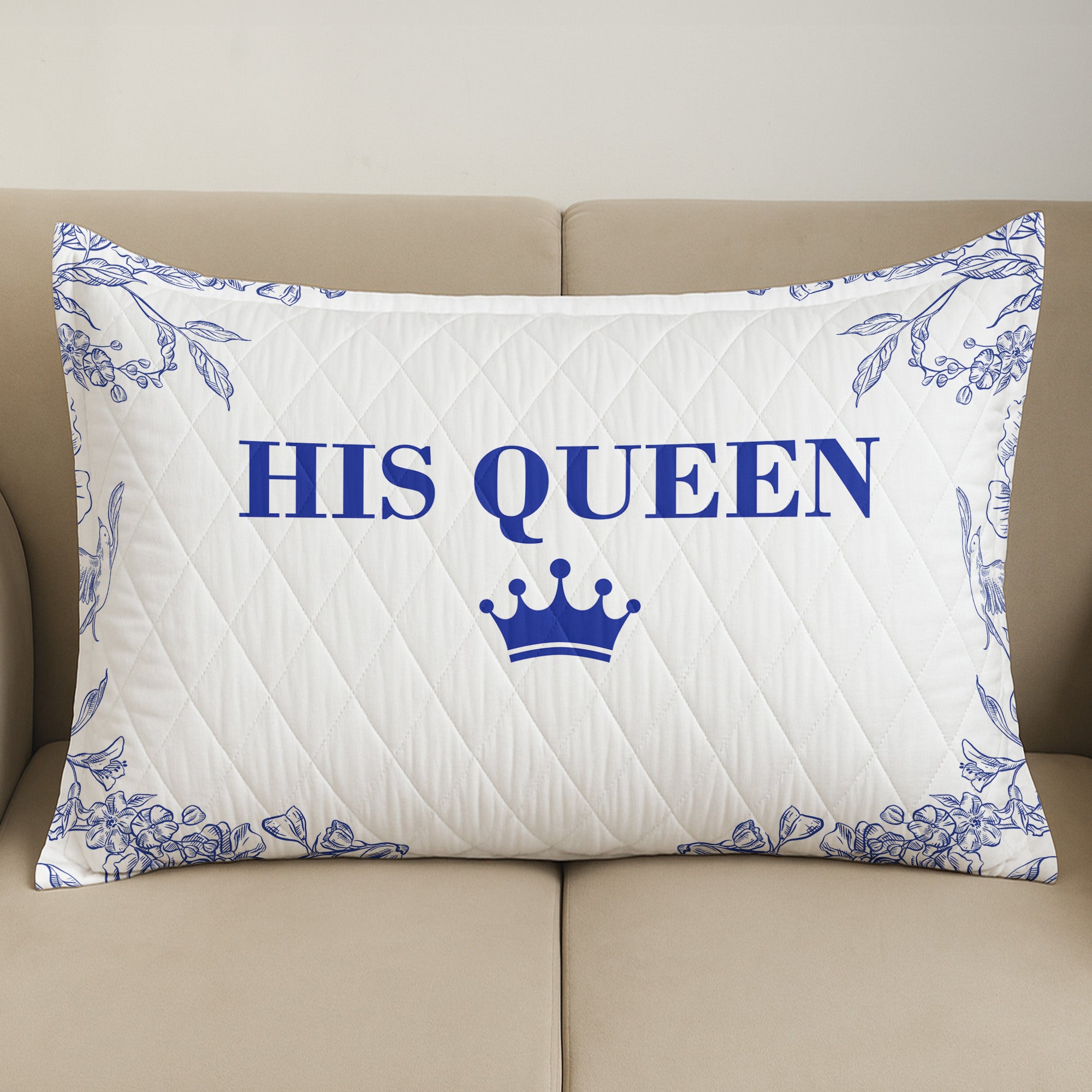 You & Me We Got This Toile De Jouy Art - Custom Quilt Set