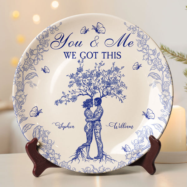 Personalized Toile De Jouy Printed Ceramic Mug, Safari Themed Aesthetic
