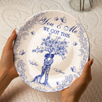 You & Me We Got This Toile De Jouy Style - Personalized Ceramic Plate