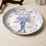 You & Me We Got This Toile De Jouy Style - Personalized Ceramic Plate