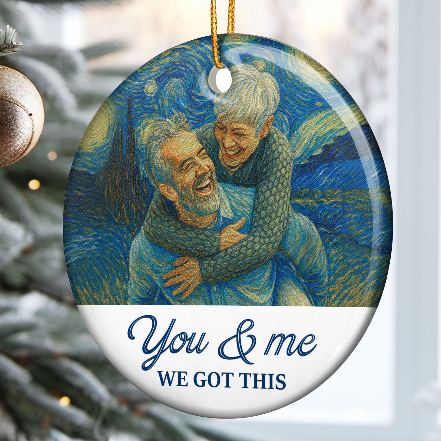 You & Me We Got This Van Gogh Art - Personalized Ceramic Photo Ornament