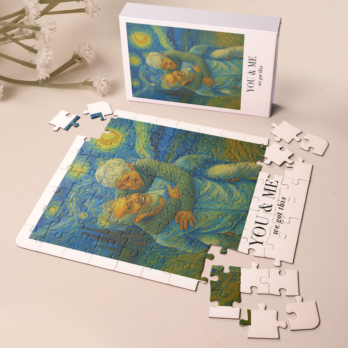 You & Me We Got This Van Gogh Art - Personalized Photo Jigsaw Puzzle