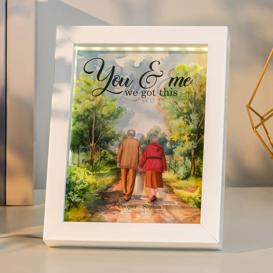 You & Me We Got This Ver 2 -  Personalized 3D Lighted Shadow Box