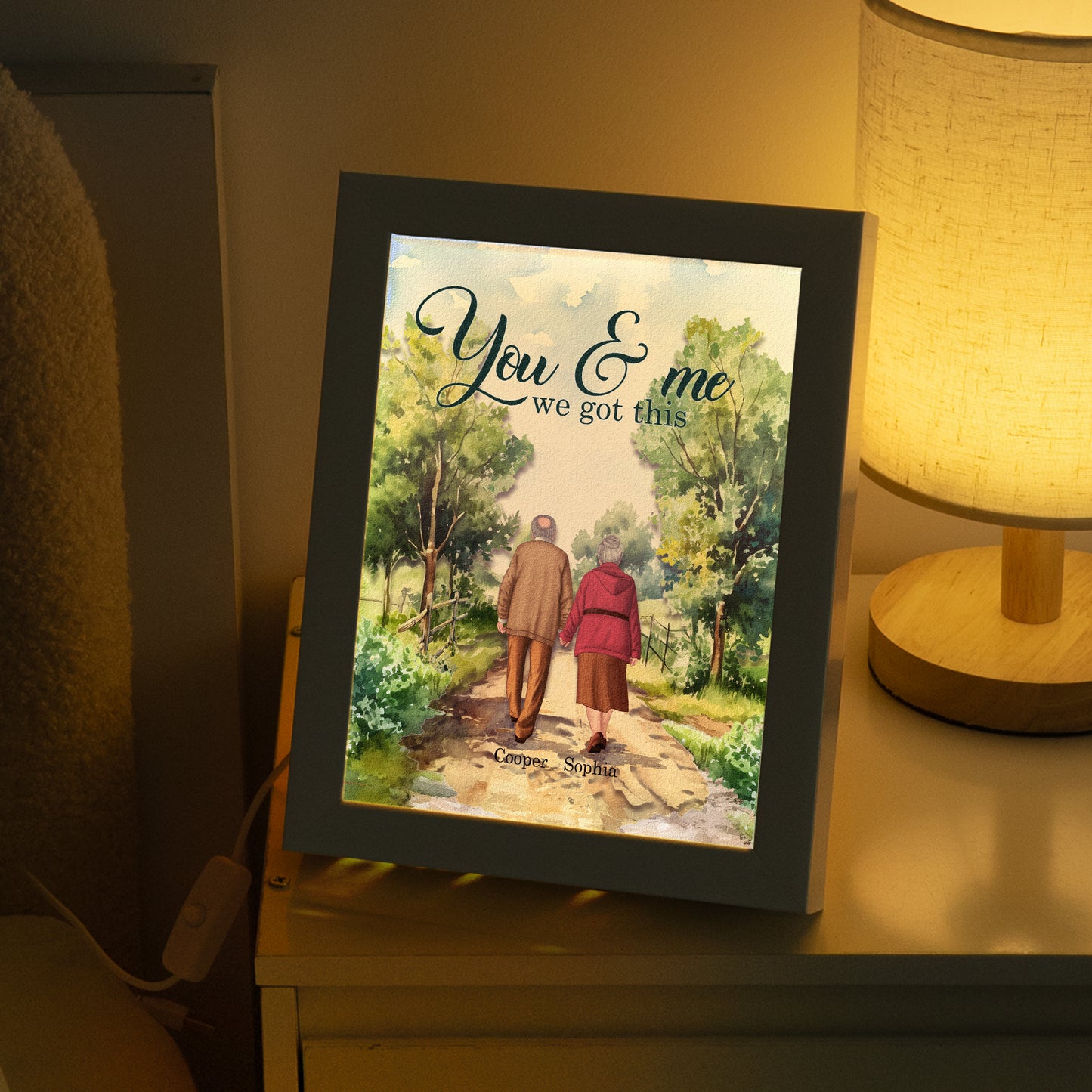 You & Me We Got This Ver 2 -  Personalized 3D Lighted Shadow Box