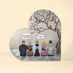 You Are Always In My Heart - Personalized Heart Shaped Acrylic Plaque