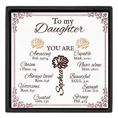 You Are Gift To My Daughter Gift - Personalized Stud Earrings