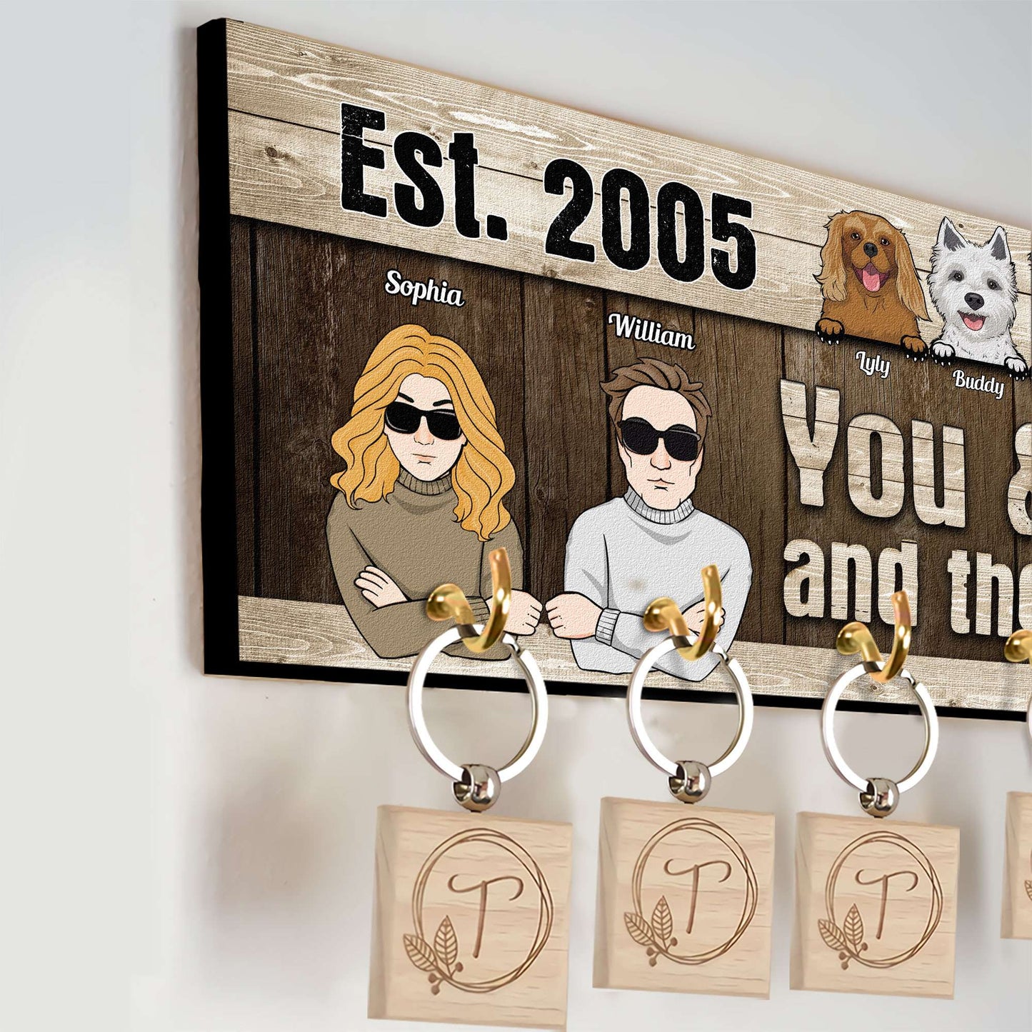 You Me And Fur Babies - Personalized Key Holder