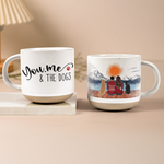 You, Me & The Pets Dogs Cats - Personalized Pottery Mug