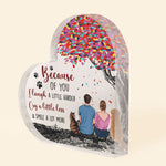 You, Me, And The Dogs, Cats, Pets - Personalized Heart-Shaped Acrylic Plaque