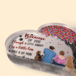 You, Me, And The Dogs, Cats, Pets - Personalized Heart-Shaped Acrylic Plaque