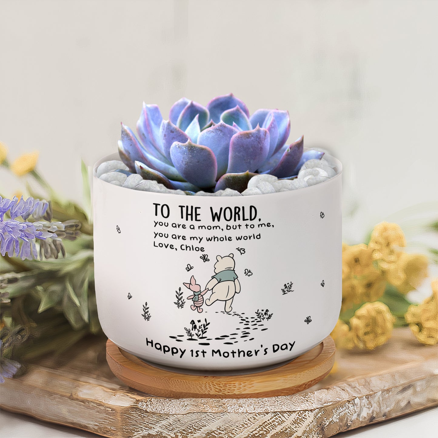 You Are My Whole World - 1st Mother'S Day Gift For Her, Wife, Daughter, Mom - Personalized Plant Pot