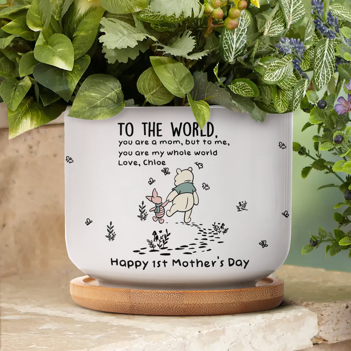 You Are My Whole World - 1st Mother'S Day Gift For Her, Wife, Daughter, Mom - Personalized Plant Pot