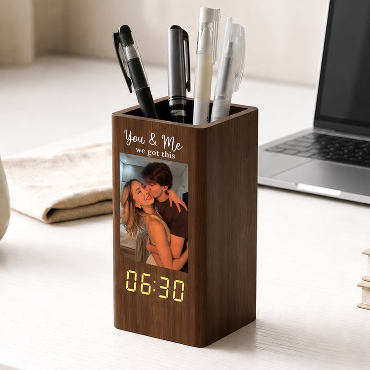 You-&-Me-We-Got-This-Personalized-Pen-Holder-With-Clock-1