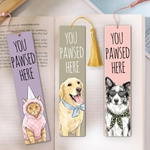 You-Pawsed-Here-Custom-Pet-Photo-Watercolor-Gifts-For-Book-Lovers-Pet-Lovers-Personalized-Bookmark
