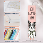You-Pawsed-Here-Custom-Pet-Photo-Watercolor-Gifts-For-Book-Lovers-Pet-Lovers-Personalized-Bookmark