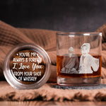 You're My Always & Forever - Personalized Whiskey Glass With Photo