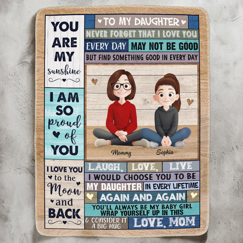 You're My Daughter - Personalized Blanket