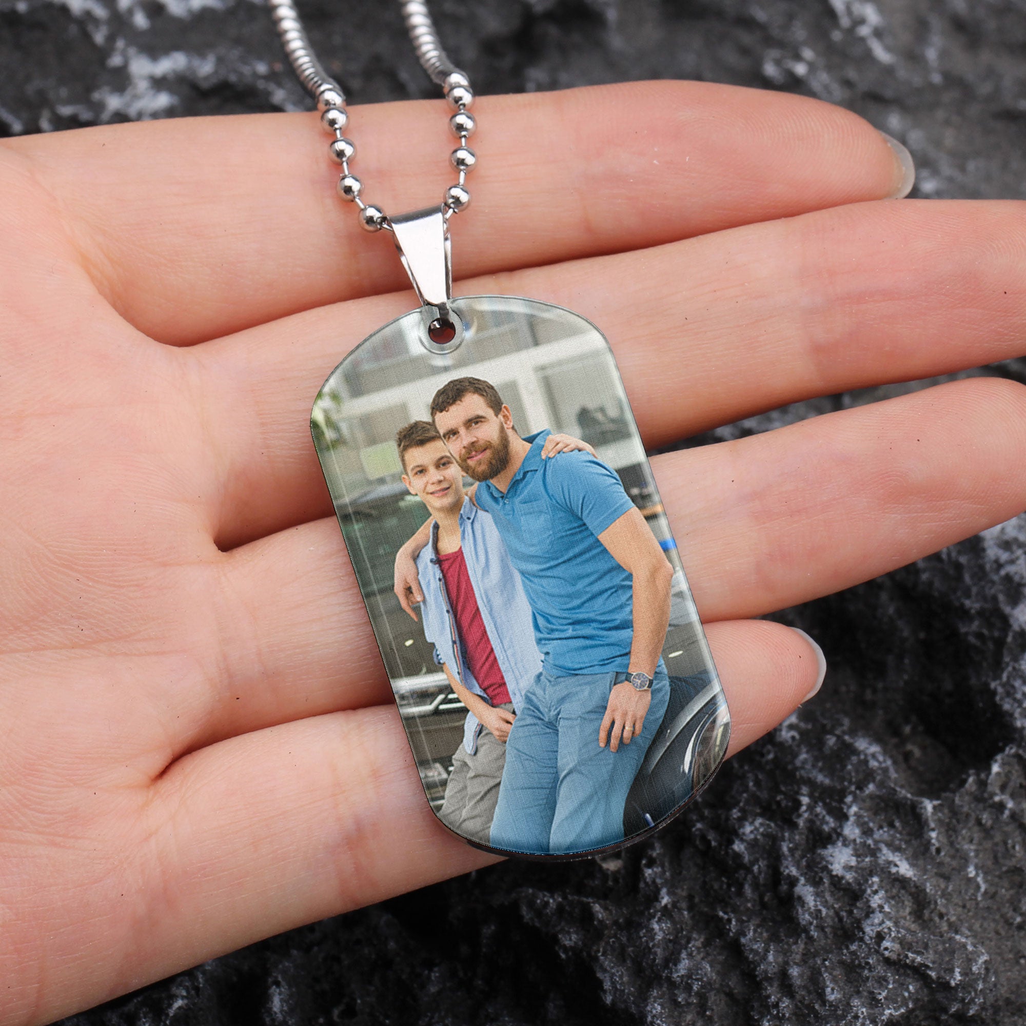 Customized dog tag necklace with picture near me store