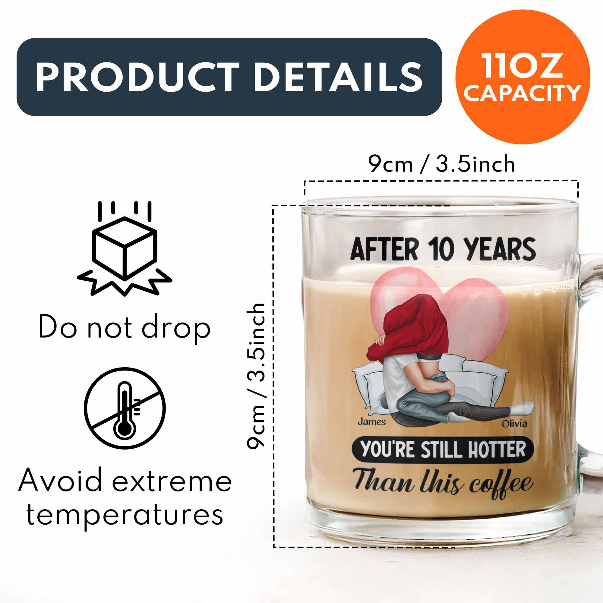 You're Still Hotter Than This Coffee - Personalized Glass Mug