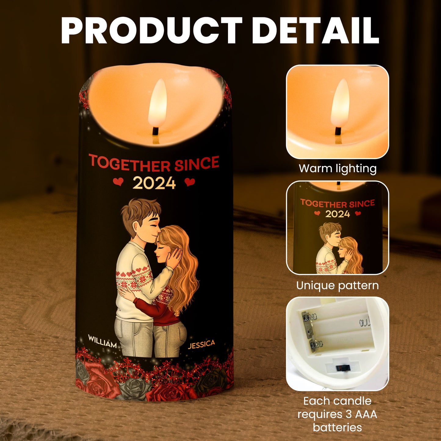 You're The Best Thing That Happened To Me - Personalized LED Candle