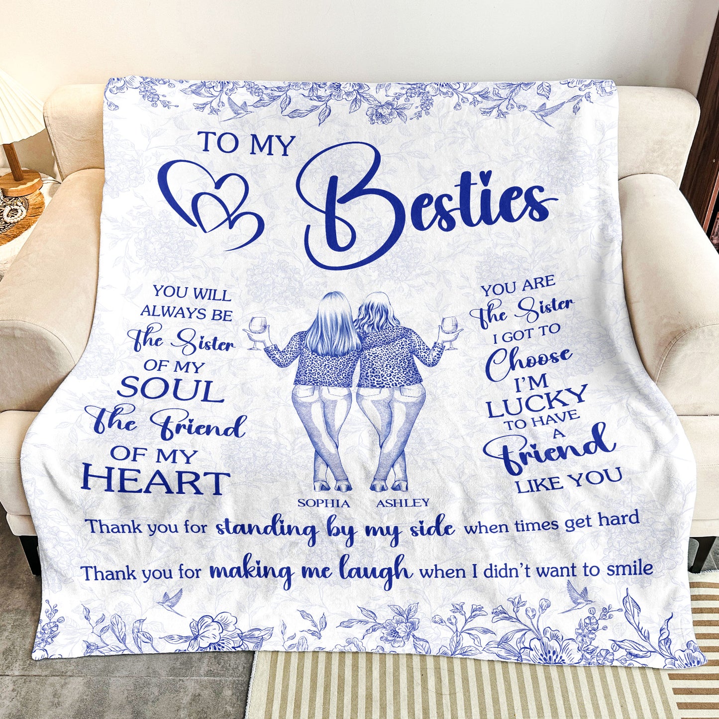 You're The Sister I Got To Choose - Personalized Blanket