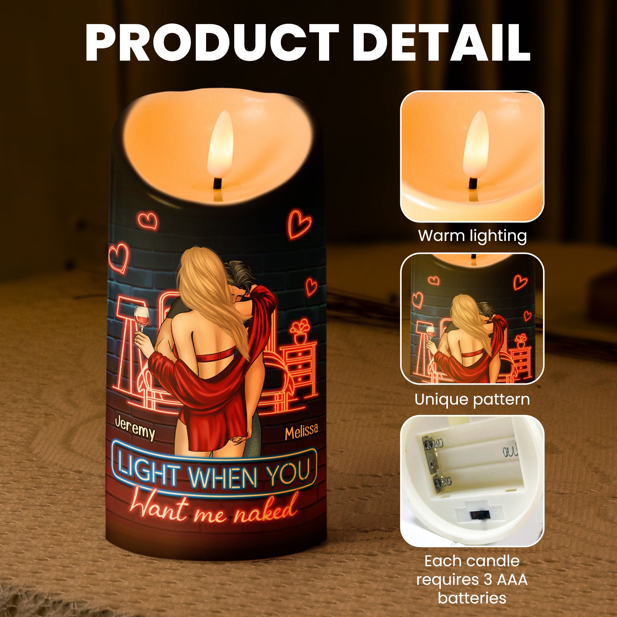You're Always Sexy Light When You Want Me Naked - Personalized LED Candle