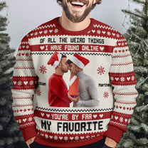 You're By Far My Favorite I Found Online  - Personalized Photo Ugly Sweater