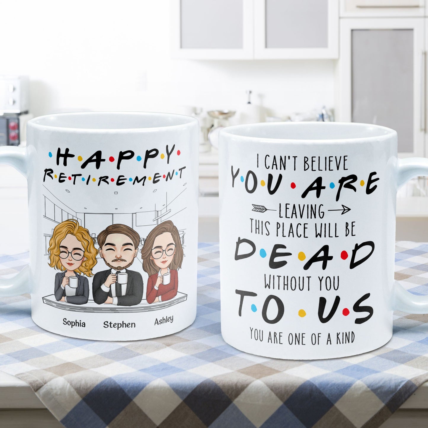 You're Dead To Us Funny Coworker Retirement - Personalized Mug