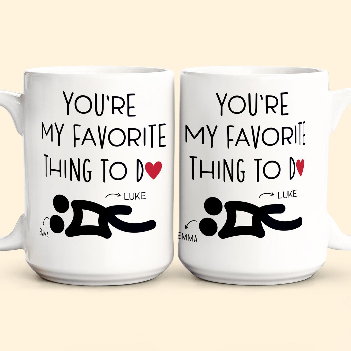 You're My Favorite - Personalized Couple Mug, Sunflowerly