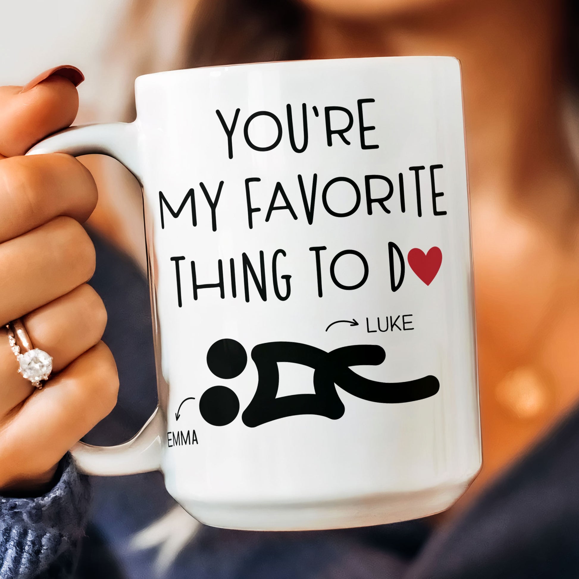 You're My Favorite - Personalized Couple Mug, Sunflowerly
