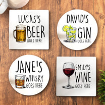 Your Drink Here - Personalized Ceramic Coaster