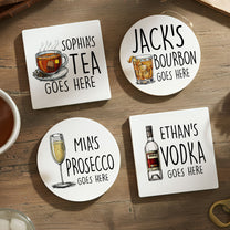 Your Drink Here - Personalized Ceramic Coaster