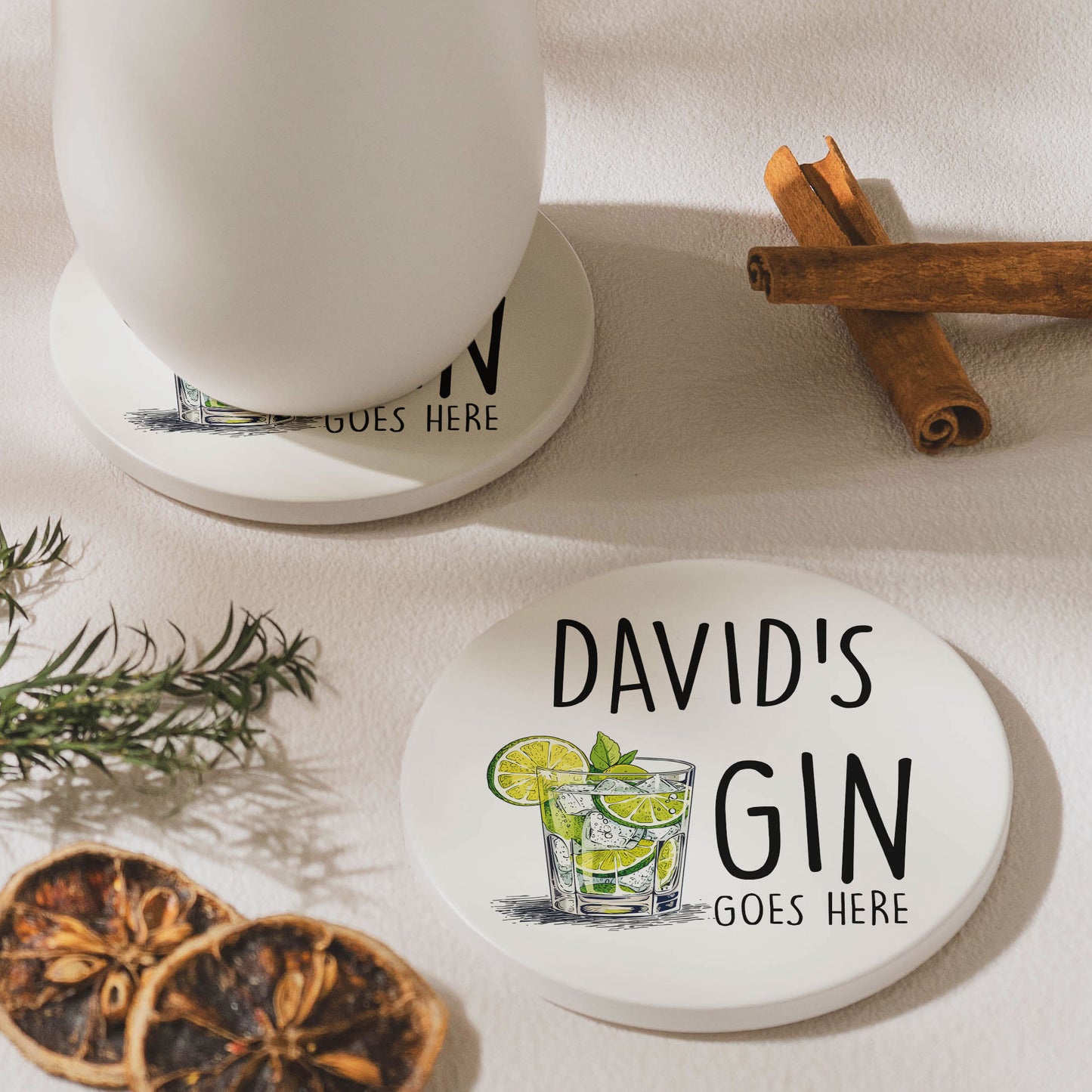 Your Drink Here - Personalized Ceramic Coaster