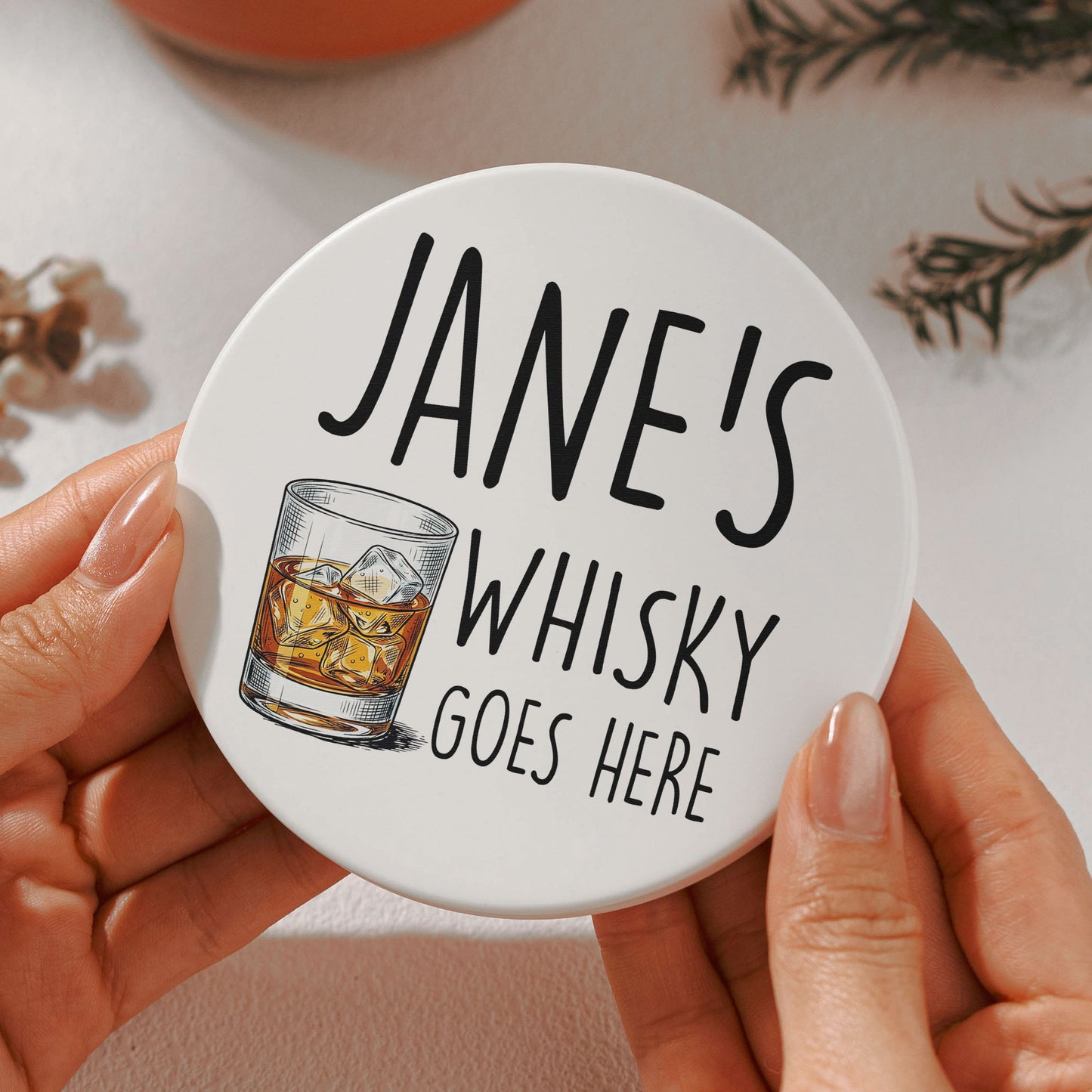 Your Drink Here - Personalized Ceramic Coaster