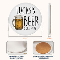 Your Drink Here - Personalized Ceramic Coaster