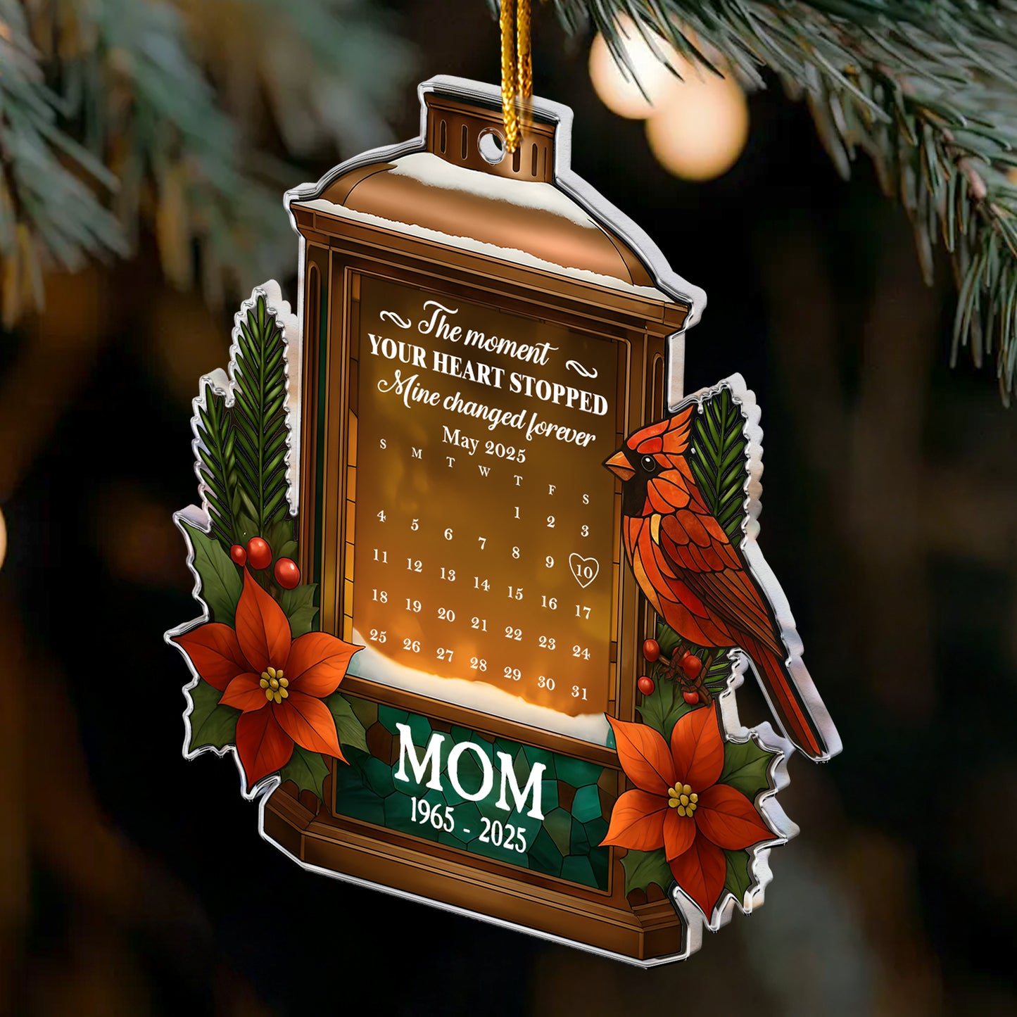 Your Heart Stopped Mine Changed Forever - Personalized Acrylic Ornament