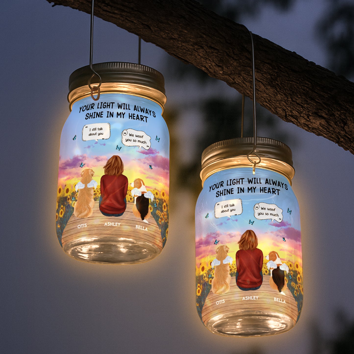 Your Light Will Always Shine - Personalized Solar Mason Jar Light