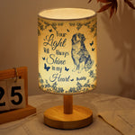 Your Light Will Always Shine In My Heart Dog Toile De Jouy - Personalized Fabric Lamp