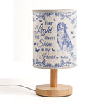 Your Light Will Always Shine In My Heart Dog Toile De Jouy - Personalized Fabric Lamp