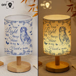 Your Light Will Always Shine In My Heart Dog Toile De Jouy - Personalized Fabric Lamp