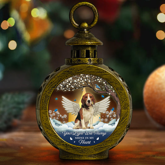Your Light Will Always Shine In My Heart Memorial Pet - Personalized Photo Lantern Night Light